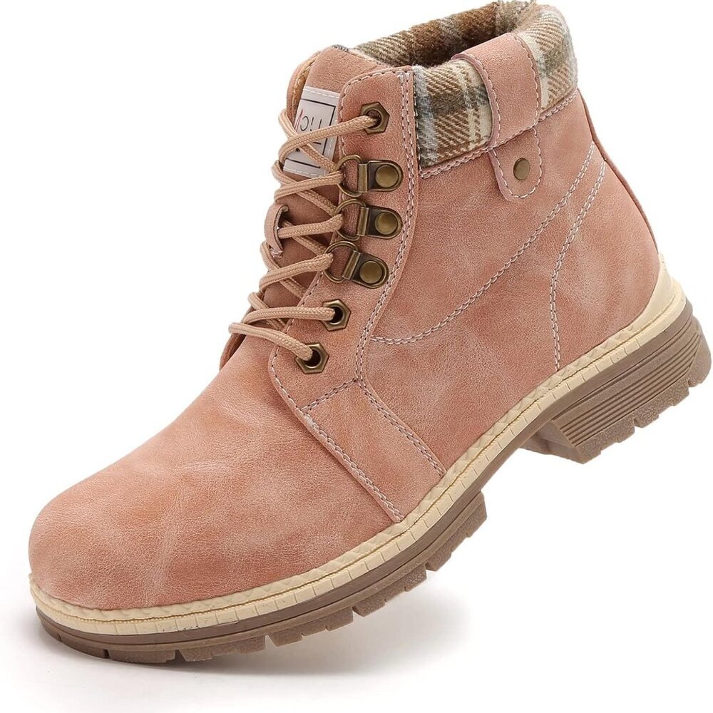 Casual Winter Hiking Boots For Women - Womens Outdoor Snow Ankle Boots Waterproo